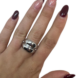 Anello Double Wave – Acciaio Inossidabile