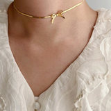 Choker Fiocco Minimal – Acciaio Inossidabile