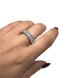 Crystal Eternity Ring – Acciaio Inossidabile Regolabile