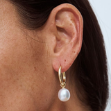 Golden Pearl Hoops – Acciaio Inossidabile