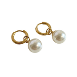 Golden Pearl Hoops – Acciaio Inossidabile