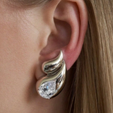 Orecchini Crystal Drop – Acciaio Inossidabile