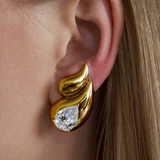 Orecchini Crystal Drop – Acciaio Inossidabile