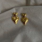 Orecchini Golden Heart – Placcato Vero Oro 18K