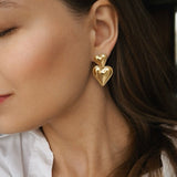 Orecchini Golden Heart – Placcato Vero Oro 18K